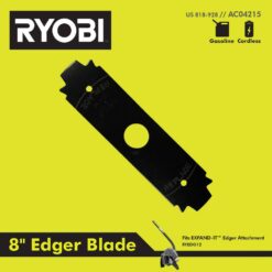 RYOBI ONE+ 18V Cordless Battery Edger with Extra Edger Blade, 2.0 Ah Battery and Charger P2310-AC04215