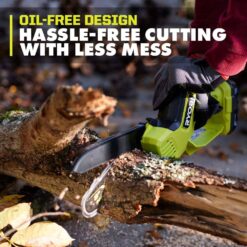 RYOBI ONE+ HP 18V Brushless 8 in. Battery Compact Pruning Mini Chainsaw (Tool Only) PSBCW01B