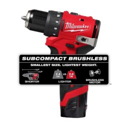 Milwaukee M12 12-Volt Lithium-Ion Brushless Cordless Subcompact Brushless Drill Driver Kit 3401-22