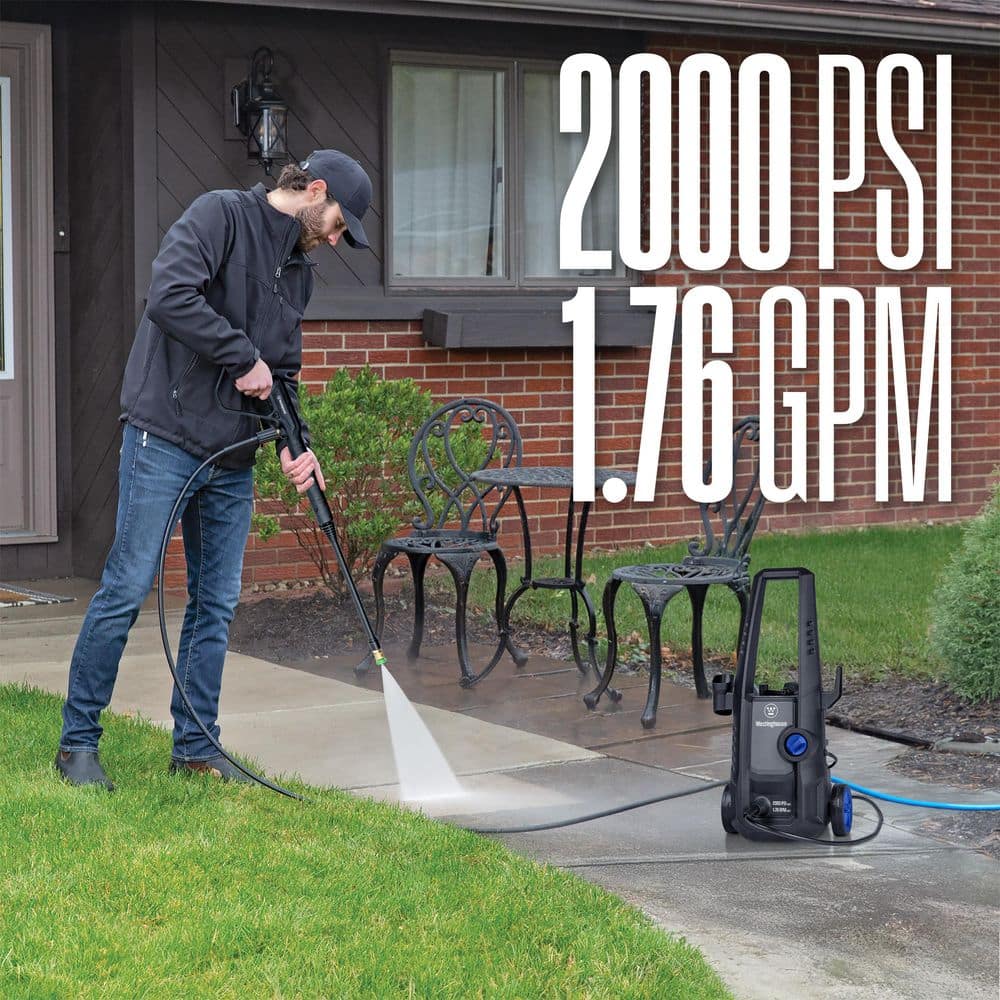 Westinghouse 2000 PSI 1.76 GPM Cold Water Electric Powered Pressure Washer with Anti-Tipping Technology and 2 Quick Connect Tips ePX3030