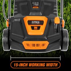 WEN 15 in. 13 Amp 2-in-1 Electric Dethatcher and Scarifier with Collection Bag DT1315