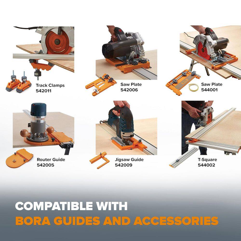 BORA NGX 100 in. Clamp Edge Saw Guide For Circular Saws T-544100K