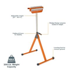 BORA 27 in. to 43-3/4 in. Tri-Function Pedestal Roller Stand (2-Pack) PM-5093T