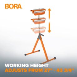 BORA 27 in. to 43-3/4 in. Tri-Function Pedestal Roller Stand (2-Pack) PM-5093T