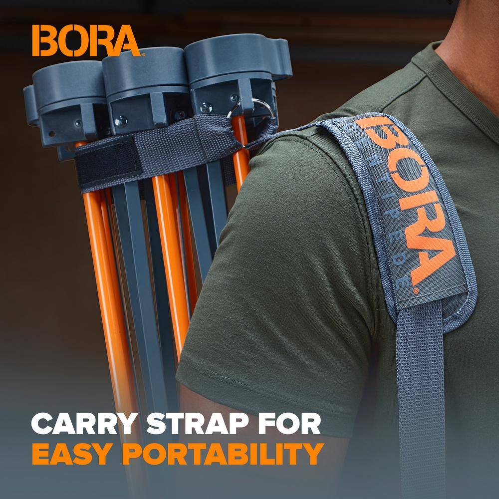 BORA 24 in. x 48 in. x 36 in. H Tall Steel Centipede Work Support Sawhorse CT6