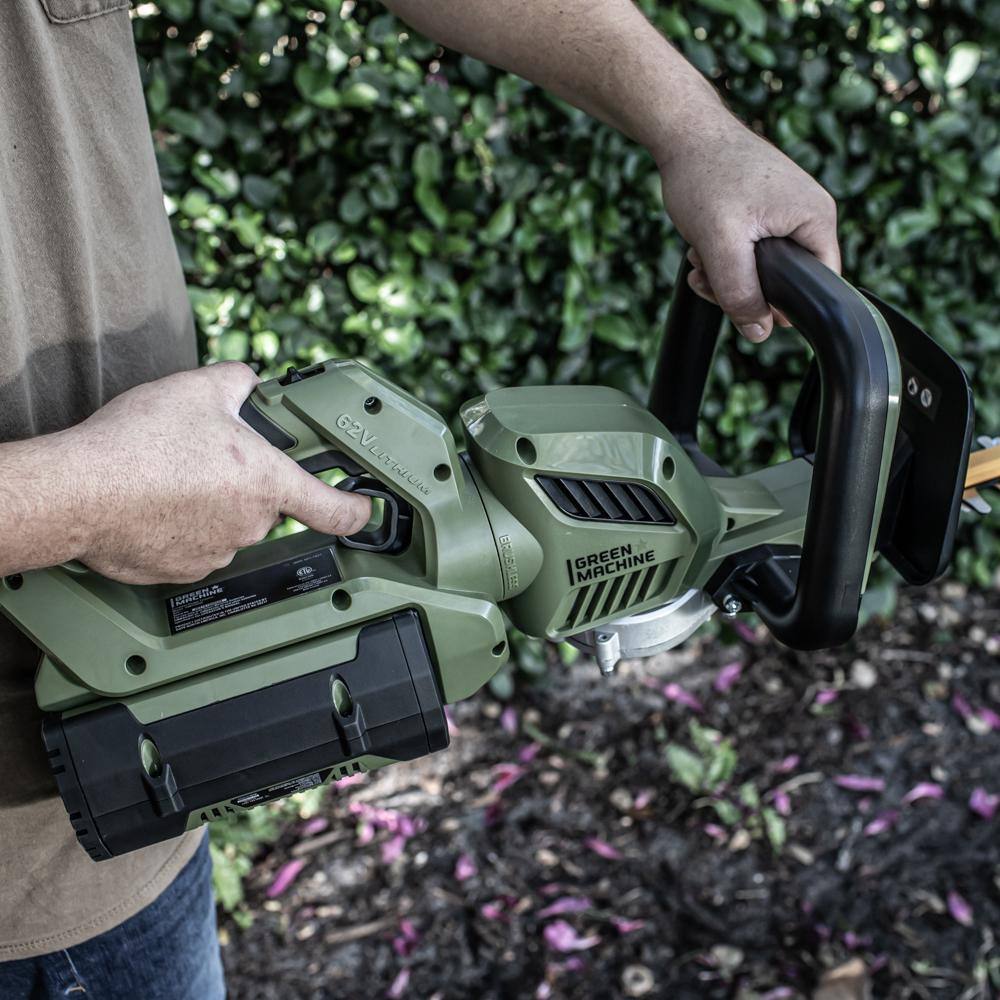 Green Machine 62-Volt Cordless 25 in. Hedge Trimmer (Tool-Only) GMHT6200-TO