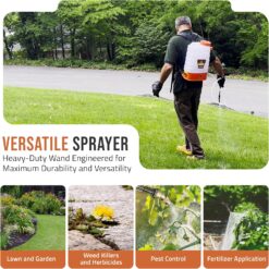 PetraTools 3 Gallon Battery Powered Backpack Sprayer in Lawn and Garden - HD3000 - Electric Sprayer w/ 6 Spray Nozzles & 80PSI (3 Gallon)