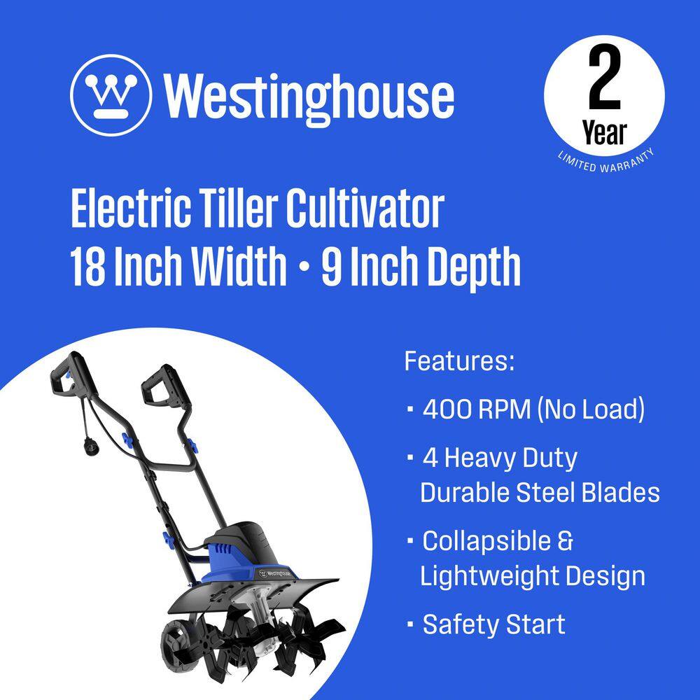 Westinghouse 18 in. 15 Amp Electric Garden Tiller Cultivator W18TCAC