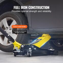 SKYSHALO Low Profile Floor Jack 2 T Heavy Duty Iron Hydraulic Racing Floor Jack, Hydraulic Car Jack, Dual Piston Quick Lift Pump