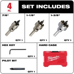 Milwaukee Carbide Hole Cutter Kit (4-Piece) 49-22-8610