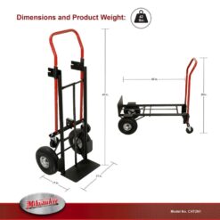 Milwaukee 800 lbs. Capacity 2-in-1 Convertible Hand Truck CHT2N1