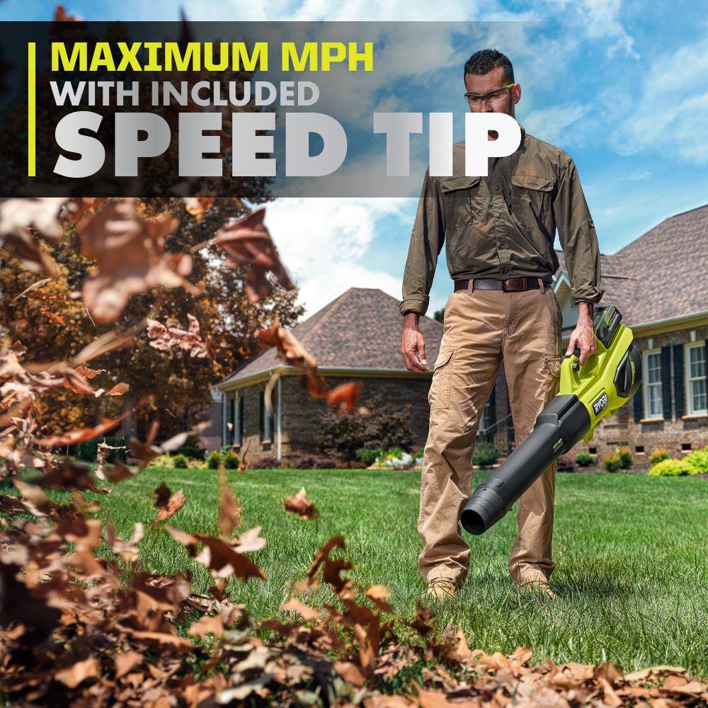 RYOBI 40V HP Brushless 190 MPH 730 CFM Cordless Battery Jet Fan Leaf Blower (Tool Only) RY404010BTL