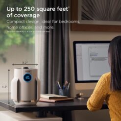 Shark NeverChange Air Purifier Compact Pro, Long-Lasting HEPA-Exceeding Filtration, HP072
