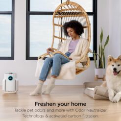 Shark NeverChange Air Purifier Compact Pro, Long-Lasting HEPA-Exceeding Filtration, HP072