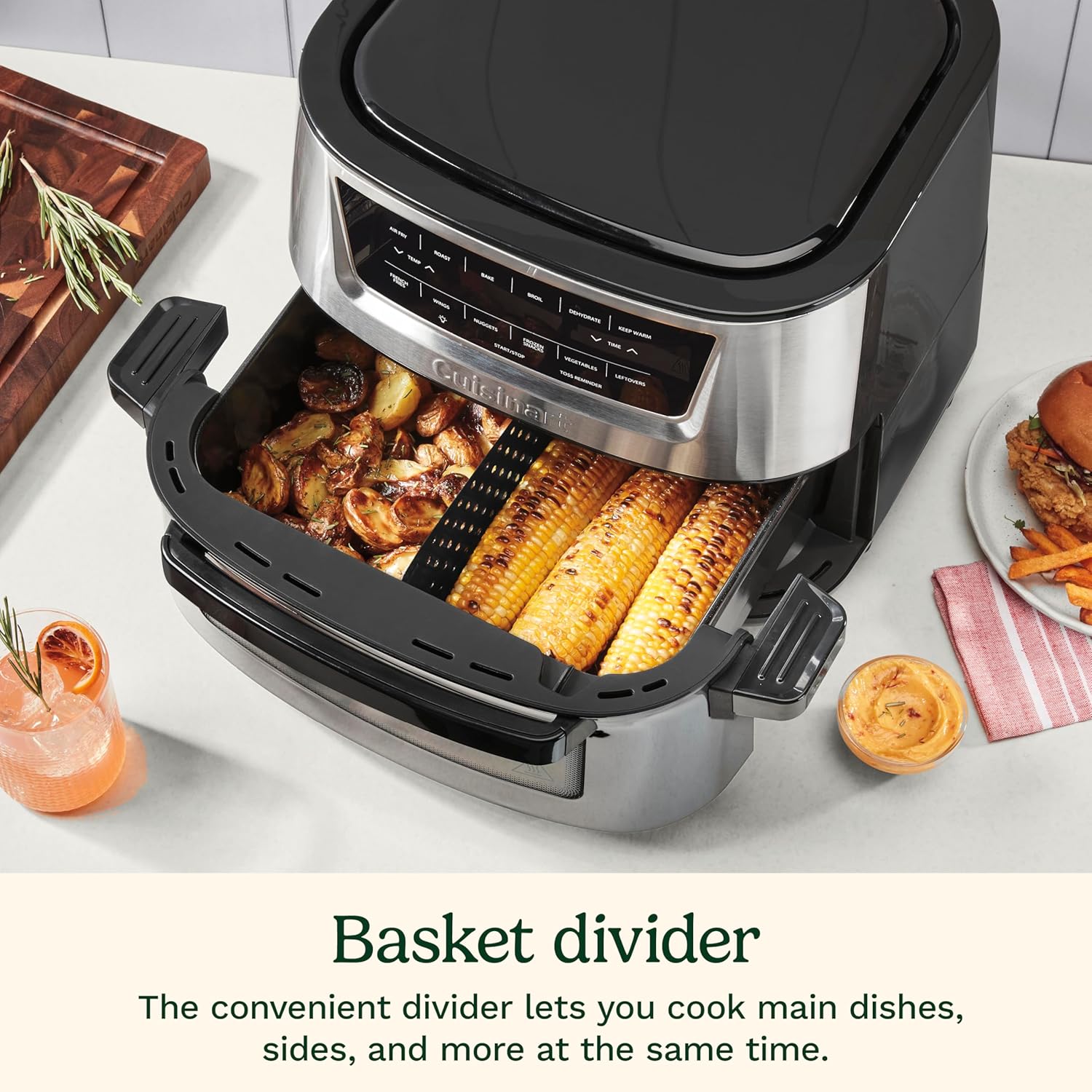 Cuisinart Air Fryer Oven – 9-Qt Basket Stainless Steel Air Fryer – AIR-220