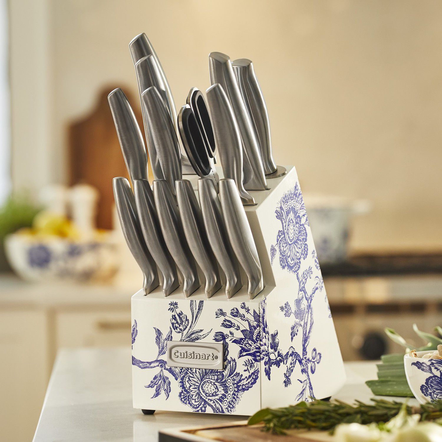 Cuisinart Caskata 15-Piece German Stainless Steel Cutlery Block Set