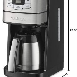 Cuisinart 10 Cup Coffee Maker with Grinder, Automatic Grind & Brew, Black/Silver