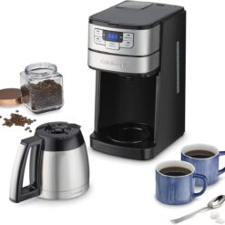 Cuisinart 10 Cup Coffee Maker with Grinder, Automatic Grind & Brew, Black/Silver