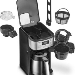 Cuisinart 10 Cup Coffee Maker with Grinder, Automatic Grind & Brew, Black/Silver