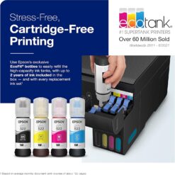 Epson EcoTank ET-2800 Wireless Color All-in-One Cartridge-Free Supertank Printer with Scan and Copy - Black, Medium