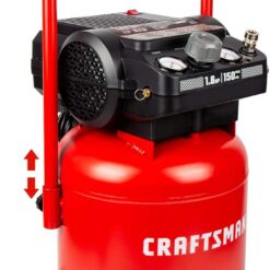 Craftsman Air Compressor, 10 Gallon Peak 1.8 Horsepower Oil-free Compressor, Max 150 PSI, Vertical Compressor Air Tools, Model: CMXECXA0331042