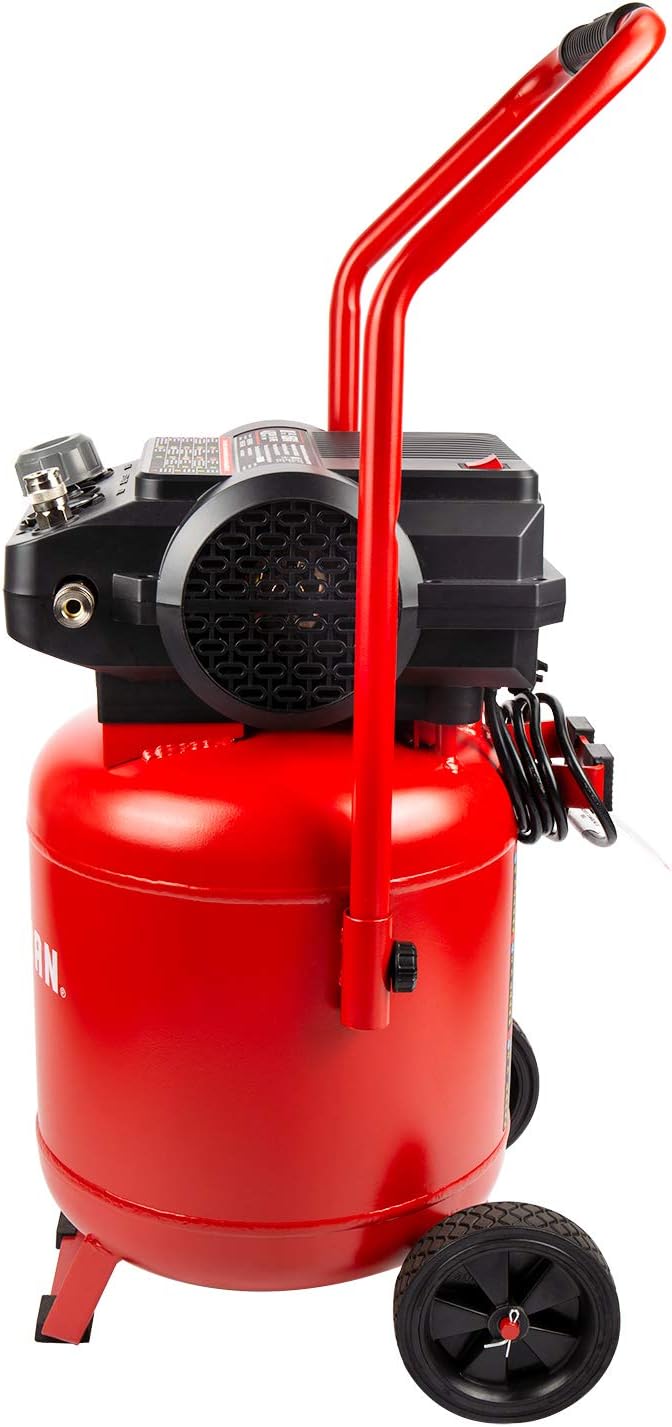 Craftsman Air Compressor, 10 Gallon Peak 1.8 Horsepower Oil-free Compressor, Max 150 PSI, Vertical Compressor Air Tools, Model: CMXECXA0331042