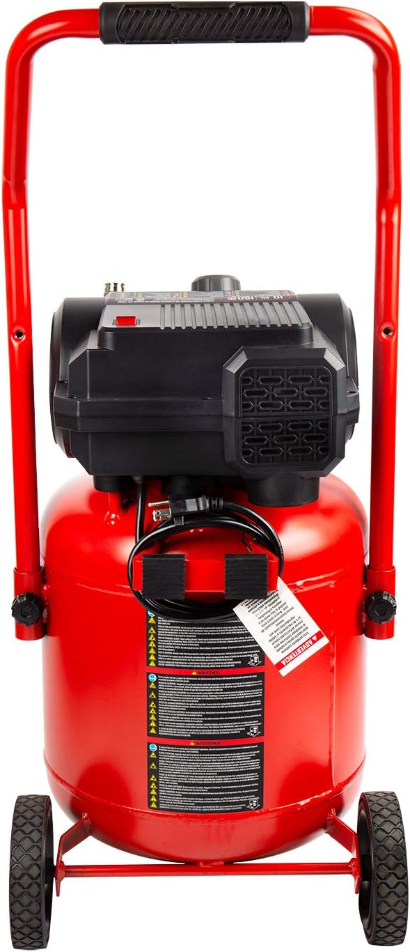 Craftsman Air Compressor, 10 Gallon Peak 1.8 Horsepower Oil-free Compressor, Max 150 PSI, Vertical Compressor Air Tools, Model: CMXECXA0331042