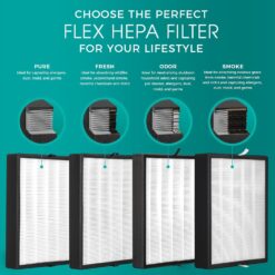 Alen Air Purifier BreatheSmart Flex HEPA with Pure Filter | 1400 Sq. Ft | Perfect for Bedrooms & Home Offices - Brushed Stainless