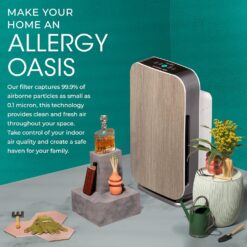 Alen FLEX Air Purifier, Quiet Air Flow for Large Rooms, 700 SqFt, Air Cleaner for Dust, Pet Dander, Pollen