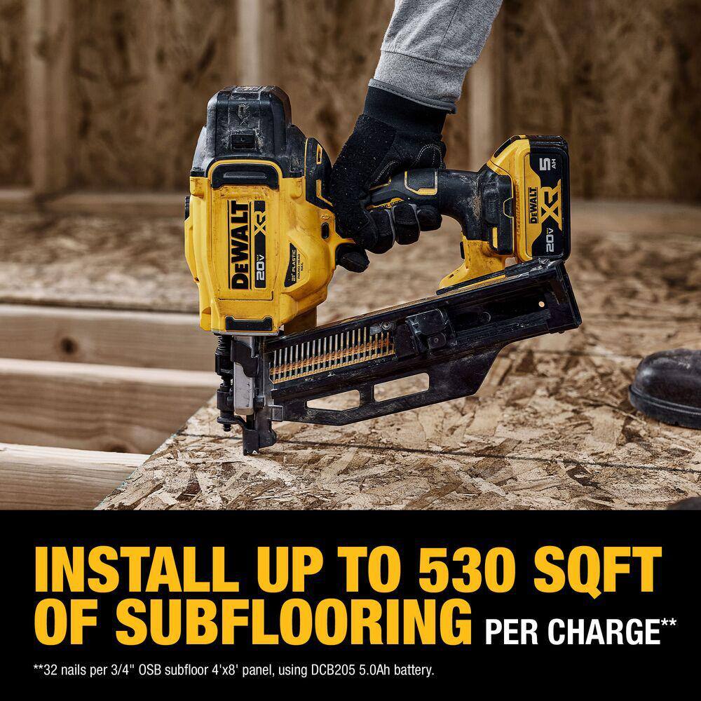 DEWALT 20-Volt 21° Cordless Framing Nailer Kit with 5.0 Ah Lithium-Ion Battery and Charger DCN920P1