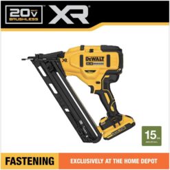DEWALT 20V MAX XR Lithium-Ion Cordless 2-1/2 in. 15-Gauge Finish Nailer Kit with 2.0Ah Battery, Charger and Contractor Bag DCN650D1