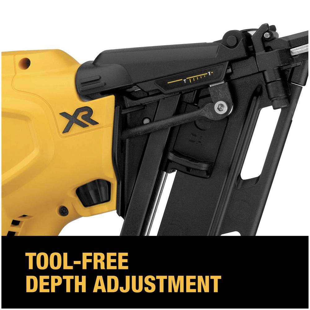DEWALT 20V MAX XR Lithium-Ion Cordless 2-1/2 in. 15-Gauge Finish Nailer Kit with 2.0Ah Battery, Charger and Contractor Bag DCN650D1