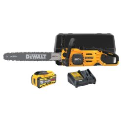 DEWALT FLEXVOLT 60V MAX 20 in. Brushless Electric Cordless Chainsaw Kit and Carry Case with (1) FLEXVOLT 5 Ah Battery & Charger DCCS677Z1