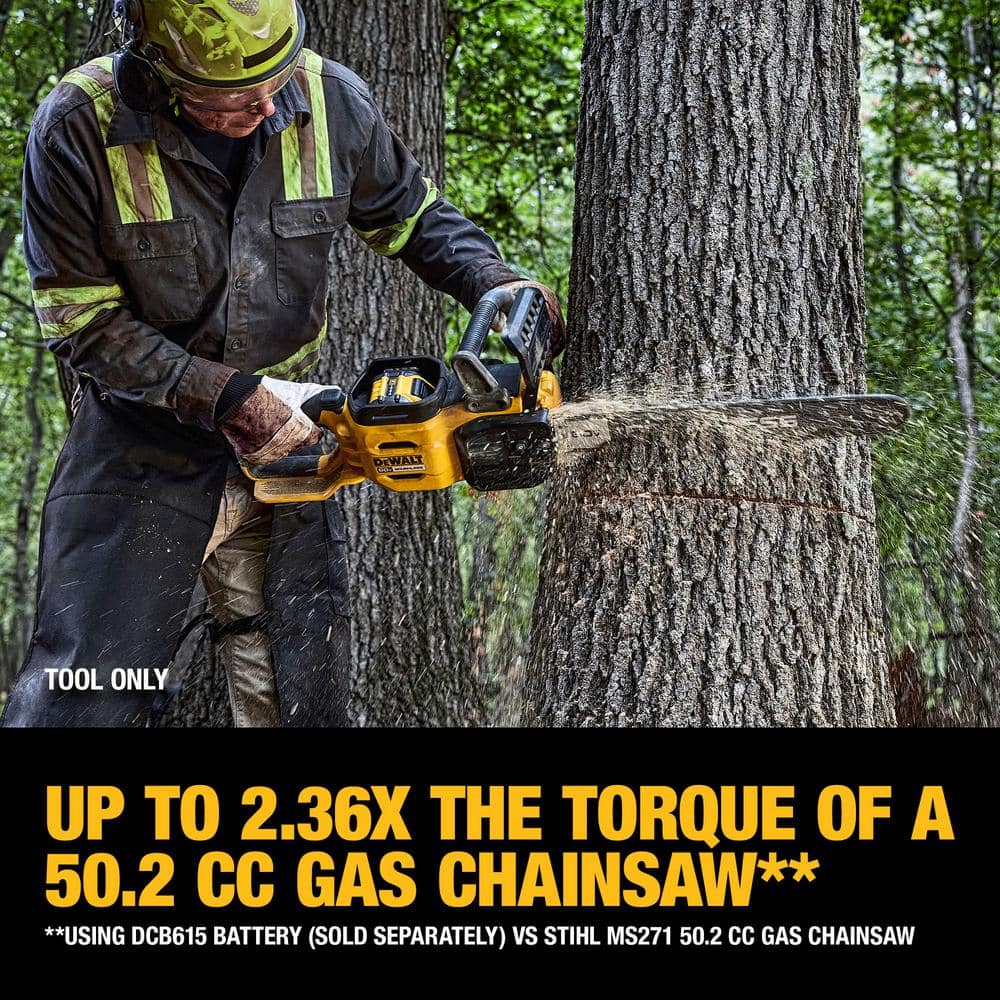 DEWALT FLEXVOLT 60V MAX 20 in. Brushless Cordless Battery Powered Chainsaw and Carry Case (Tool and Case Only) DCCS677B