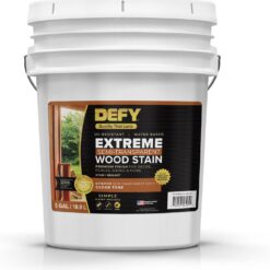 DEFY Extreme Wood Stain and Sealer in One - 5 Gallon Semi-Transparent Waterproof Coating for All Wood Types - Cedar Tone