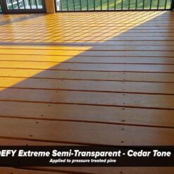 DEFY Extreme Wood Stain and Sealer in One - 5 Gallon Semi-Transparent Waterproof Coating for All Wood Types - Cedar Tone