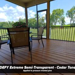 DEFY Extreme Wood Stain and Sealer in One - 5 Gallon Semi-Transparent Waterproof Coating for All Wood Types - Cedar Tone
