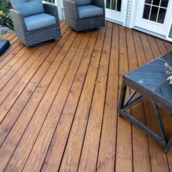 DEFY Extreme Wood Stain and Sealer in One - 5 Gallon Semi-Transparent Waterproof Coating for All Wood Types - Light Walnut