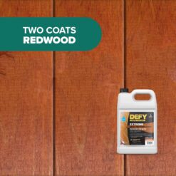 DEFY Extreme Wood Stain and Sealer in One - 5 Gallon Semi-Transparent Waterproof Coating for All Wood Types - Redwood