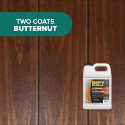 DEFY Extreme Wood Stain and Sealer in One - 5 Gallon Semi-Transparent Waterproof Coating for All Wood Types - Butternut