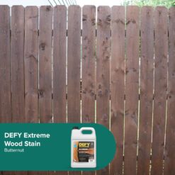 DEFY Extreme Wood Stain and Sealer in One - 5 Gallon Semi-Transparent Waterproof Coating for All Wood Types - Butternut