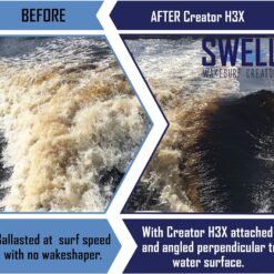 SWELL Wakesurf Creator H3X - High Performance Wake Shaper - Rotating with Hydrodynamic Texture