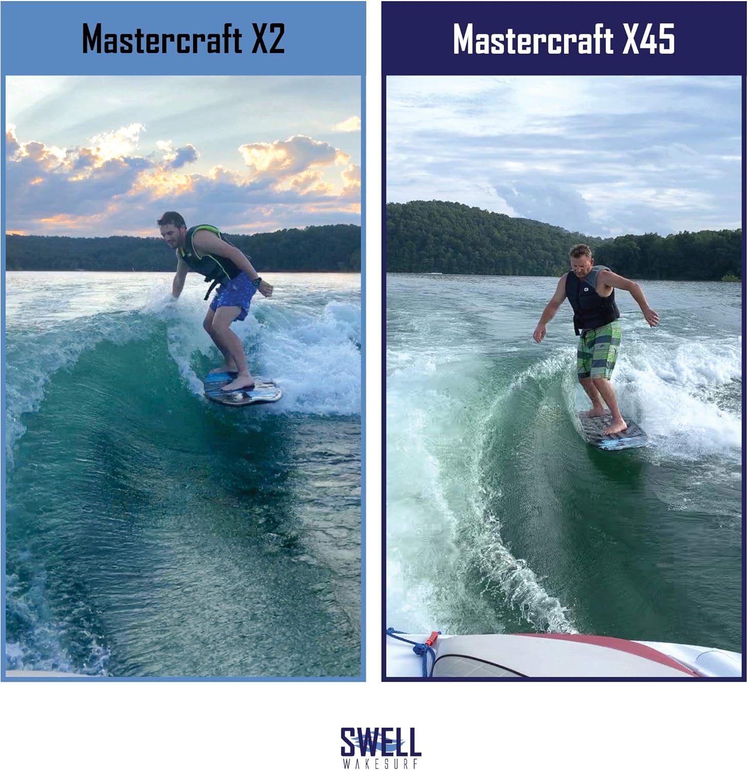 SWELL Wakesurf Creator Slim H3X - Original Slim Wake Shaper - Rotating with Hydrodynamic Texture