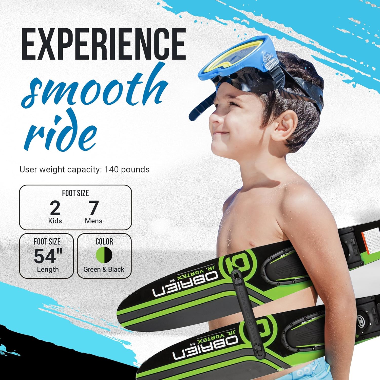O'Brien Jr Vortex Widebody 54" Combo Water Skis