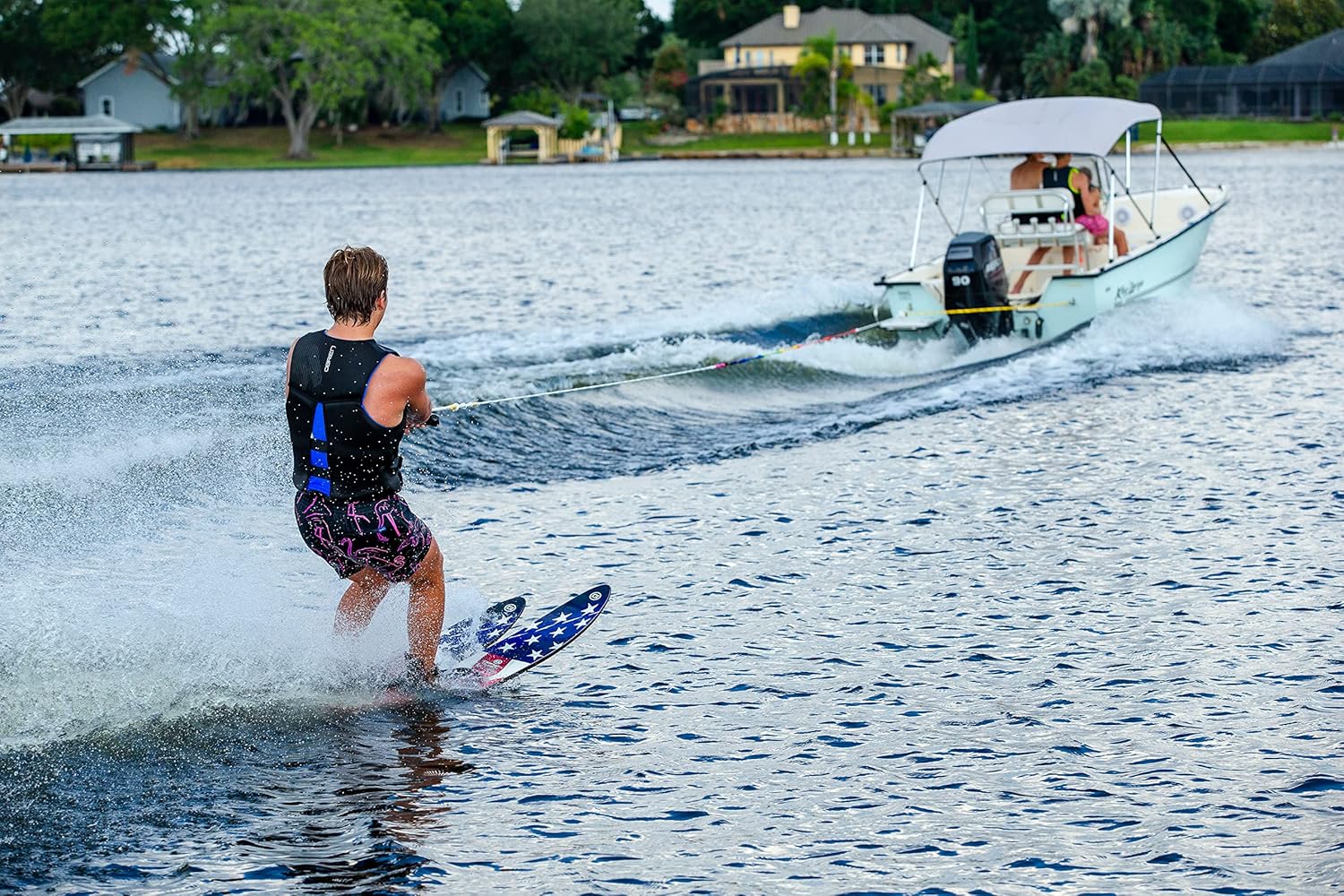 O'Brien Celebrity 68" Combo Waterskis – Versatile Water Skis for All Skill Levels with Adjustable X-7 Bindings & Durable Construction