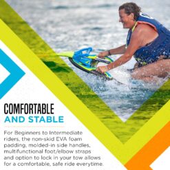 ZUP You Got This 260 Board and Handle Combo with EVA Foam Padding, All-in-One Kneeboard, Wakeboard, 51.7