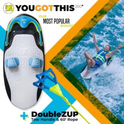 ZUP You Got This 260 Board and Handle Combo with EVA Foam Padding, All-in-One Kneeboard, Wakeboard, 51.7" x 23.8" x 4.6"