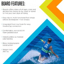 ZUP You Got This 260 Board and Handle Combo with EVA Foam Padding, All-in-One Kneeboard, Wakeboard, 51.7