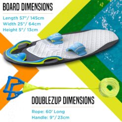 ZUP You Got This 260 Board and Handle Combo with EVA Foam Padding, All-in-One Kneeboard, Wakeboard, 51.7