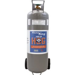 Flame King 100LB Horizontal/Vertical LP Cylinder w/ POL Valve Steel Propane tank